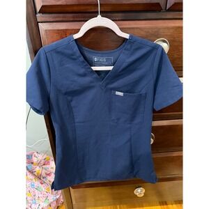 FIGS Scrubs Navy Top